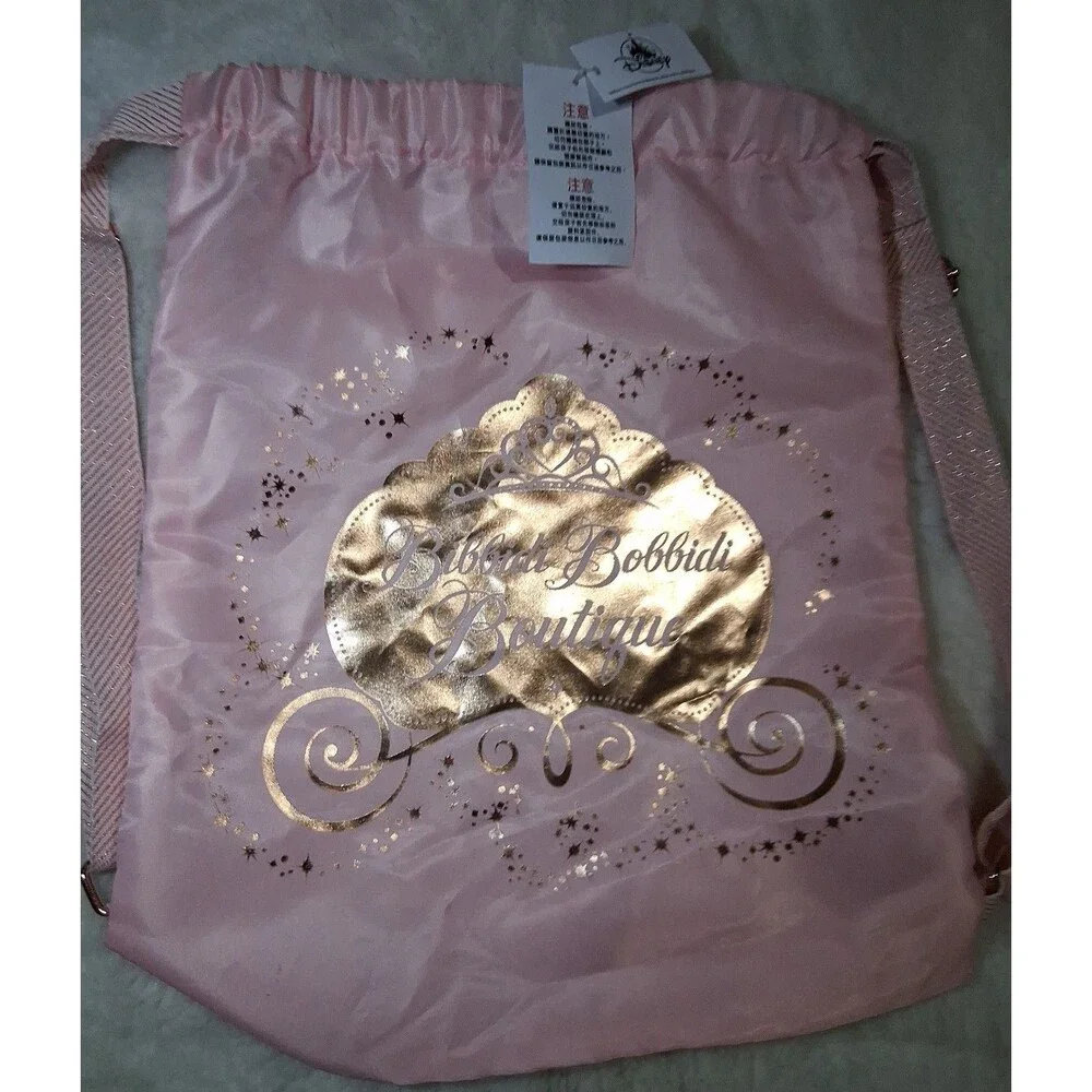 Disney Bibbidi Boutique Pink Drawstring Bag